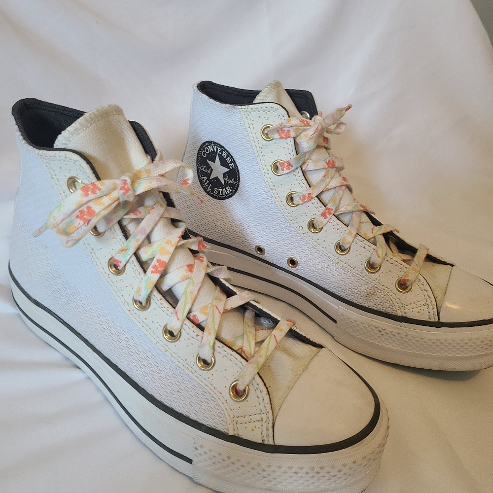 Converse Chuck Taylor All Star Lift Splatter White Women’s Size 9.5